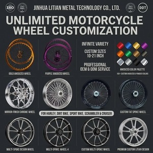 Rueda Delantera Cromada de 18 Pulgadas con Radios Gruesos para Harley Road Glide y Street <span class=keywords><strong>Bob</strong></span> - Product Image 3