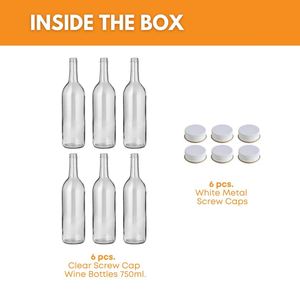 Botellas de PET Transparentes de 750 ml (25 oz) con Forma de Vino, Ecológicas, de Gran Capacidad, con Tapa de Rosca y Certificación CE, para Whisky - Product Image 2