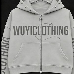 Sudadera Holgada con Estampado de Forro Polar y Logotipo WUYICLOTHING, Sin Etiqueta, para Colgar en Percha, Unisex, Informal, para Invierno y Otoño, Prenda Superior Versátil - Product Image 2