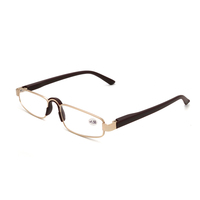 Lunettes de lecture métalliques classiques carrées Readsun 2026 nouvelle mode pour hommes avec étui de voyage