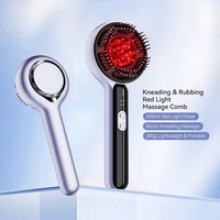 Brosse de massage du cuir chevelu électrique personnalisée en gros avec EMS, thérapie par lumière rouge, applicateur d'huile et peigne de croissance capillaire