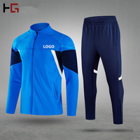 Survêtements de football personnalisés avec logo, vestes de sport d'hiver, vestes de football à fermeture éclair pour adultes et enfants, ensembles de jogging en gros