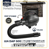 Pompe à air électrique 800W pour tente gonflable, matelas pneumatique et équipement de camping, gonflage et dégonflage rapides