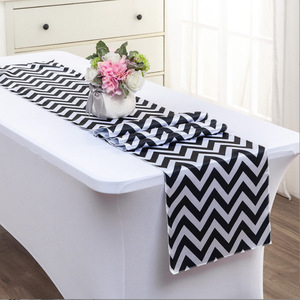 Gestreifter Tisch läufer Satin Elegante klassische Bankett tischdecke Tee tisch Schuhs chrank bezug Stoff betttuch - Product Image 2