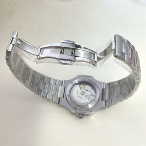 Montre mécanique entièrement automatique pour homme <span class=keywords><strong>SEIKO</strong></span> NH38, mouvement 41 mm, acier inoxydable ajouré, verre minéral, résistance à l'eau 10 bars - Product Image 5