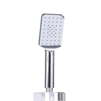 Pommeau de Douche Rectangulaire en Plastique ABS Chromé Double Face à Triple Sortie d'Eau Économiseur d'Eau et Massant pour Hôtels (Vente en Gros)