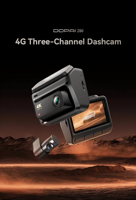 Caméra embarquée DDPAI Z60 à trois canaux, enregistrement global triple : avant 4K/arrière 1080P/intérieur 2K, protection complète.