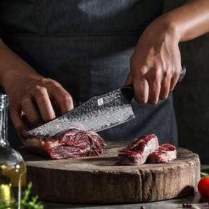 Xinşef bıçak seti özel şam çelik mutfak bıçakları yeni tasarım beyaz meşe yanmış ahşap kolu keskin - Product Image 4