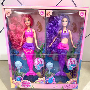 Gros Nouveau Design DIY En Plastique <span class=keywords><strong>Corps</strong></span> <span class=keywords><strong>Dur</strong></span> Lumières Princesse Vinyle Belle Bébé Sirène Rag Dolls Personnalisé Mini Sirène Jouet - Product Image 6