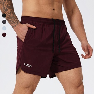 Erkek hafif 2 in 1 koşu şort atletik yürüyüş şort ile astar hızlı kuru spor eğitimi egzersiz şortu ile fermuarlı cepler - Product Image 3