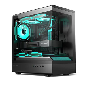 Boîtier PC Mini Tour Hurricane Beast M-ATX, compatible avec les cartes mères <span class=keywords><strong>ITX</strong></span> et le refroidissement liquide de 240 mm, panneau latéral en verre trempé, ordinateur de jeu - Product Image 5