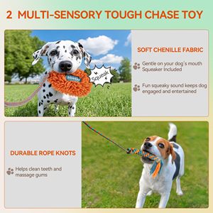 AFP Interactive Outdoor Exercise Training Pet Toy Extendable <strong>Dog</strong> <strong>Flirt</strong> <strong>Pole</strong> <strong>Dogs</strong> Chase &amp; Tug-of-war Teaser Wand Lure Chew Toy - Product Image 3