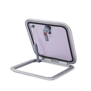 <span class=keywords><strong>Hublot</strong></span> carré marin pour pont de bateau avec cadre en aluminium anodisé, leviers hydrauliques et installation facile - Product Image 1