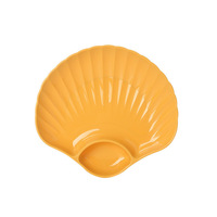Vente en gros coquille Assiette à apéritif Assiette de service en plastique Snacks aux noix Plateau à dîner aux fruits Assiette à plat avec support