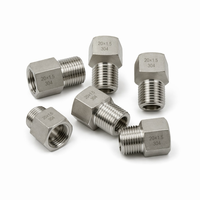 Raccord de tuyauterie en acier inoxydable 304 haute pression 3000 PSI, barre hexagonale CNC, filetage métrique M20x1.5 mâle-femelle 1/2 pouce