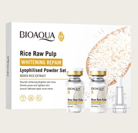 Ensemble de soins de la peau en gros d'usine hydratant réparateur lissage soin du visage pulpe de riz blanchissant réparation ensemble de poudre lyophilisée