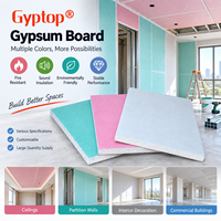 Plaque de plâtre Gyptop pour bureau, hôtel, maison, standard, imperméable, résistante à l'humidité, ignifuge, surface en papier, design moderne