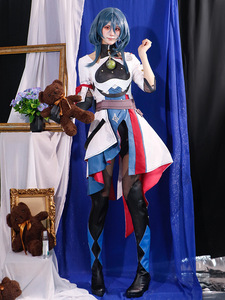 Honkai: Star Rail personnage Natasha Cosplay noir blanc <span class=keywords><strong>costume</strong></span> <span class=keywords><strong>gilet</strong></span> Cosplay <span class=keywords><strong>Costume</strong></span> avec jupe gants - Product Image 4
