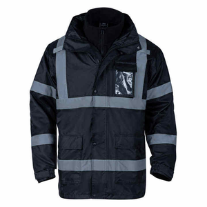 2025 Nueva chaqueta de invierno de seguridad reflectante de alta visibilidad personalizada transpirable y ropa de trabajo de algodón impermeable de secado rápido - Product Image 1