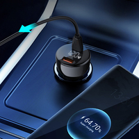 LDNIO 100W Usb c Fast Portable Dual Phones Multifonction Ordinateur Portable Pd macbook Type c Adaptateurs de chargeur de voiture avec écran LDE
