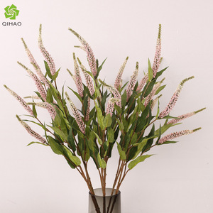 Fleurs artificielles de sauge, 5 têtes chacune, haute simulation, plastique souple, décoration intérieure, accessoires de mariage - Product Image 5