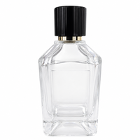 Flacon de parfum en verre mat givré de luxe vide avec col serti, personnalisable, 100 ml, par Anding Stock