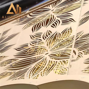 外部クラッドとカーテンウォール用の外部装飾ベニヤ現代的なスタイルの3Dベンチレーテッドアルミニウムファサードパネル - Product Image 6