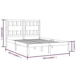 <span class=keywords><strong>Letto</strong></span> Moderno Europeo in Legno di Pino Massiccio con Contenitore, Marrone Miele, 200x200cm, Design Salvaspazio per Camere Piccole - Product Image 4