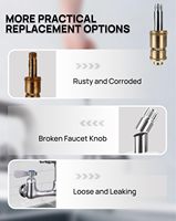 Ensemble de tige de robinet en laiton sans plomb Top-Rinse H-02-CV, design industriel pour robinet d'évier de cuisine commerciale avec garantie d'un an