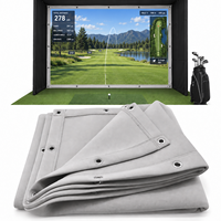 Écran de simulation de golf 3D intérieur 4K HD insonorisé et ignifuge de style sandwich, fabriqué sur mesure par un fabricant chinois d'écrans de golf