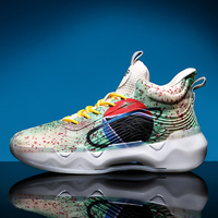 Chaussures de basket-ball fluorescentes à tige haute les plus vendues pour hommes, baskets de sport de haute qualité, design en maille confortable, tendance de la mode