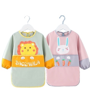 Vêtements de protection à manches longues pour enfants manger bavoir imperméable maternelle peinture Smock robe de dressage inversée pour l'<span class=keywords><strong>art</strong></span> - Product Image 5