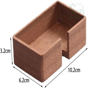 Boîte de rangement de bureau miniature personnalisée en bois, organiseur de bureau, porte-cartes de visite - Product Image 5