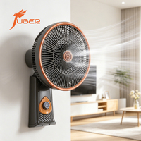 Ventilateur mural oscillant en plastique de 10 pouces avec bouton manuel, 3 vitesses, pour cuisine, appartement, petite pièce
