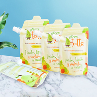LT Recyclable Mini Verrouillable Liquide Plastique Lait Bébé Nourriture Boisson Jus Squeeze Sacs Flip Cap Stand Spout Pouches Sac Emballage