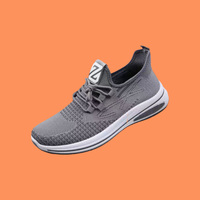 Zapatillas Deportivas Casuales para Hombre, Transpirables, con Cordones, Diseño Color-Blocking, Cómodas, Antideslizantes, con Parte Superior de Tejido Fly Knit, para Otoño