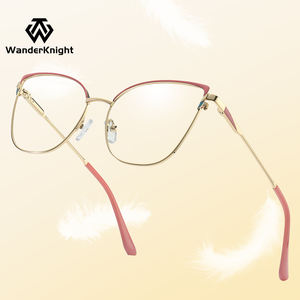 Thời trang phụ nữ kính quang học của phụ nữ <span class=keywords><strong>Cat</strong></span> Eye kim loại khung quang học chất lượng cao Eyewear khung Eye <span class=keywords><strong>Glasses</strong></span> For Ladies - Product Image 3