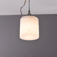 Lustre suspendu moderne haut de gamme en albâtre pour entrée de bureau, halogène dimmable 3500K blanc chaud, garantie 3 ans, éclairage