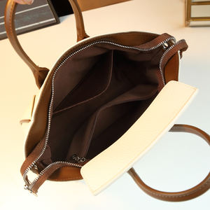 Sac fourre-tout color block motif <span class=keywords><strong>smiley</strong></span>, grain litchi, style rétro, spacieux, pour femme - Product Image 4