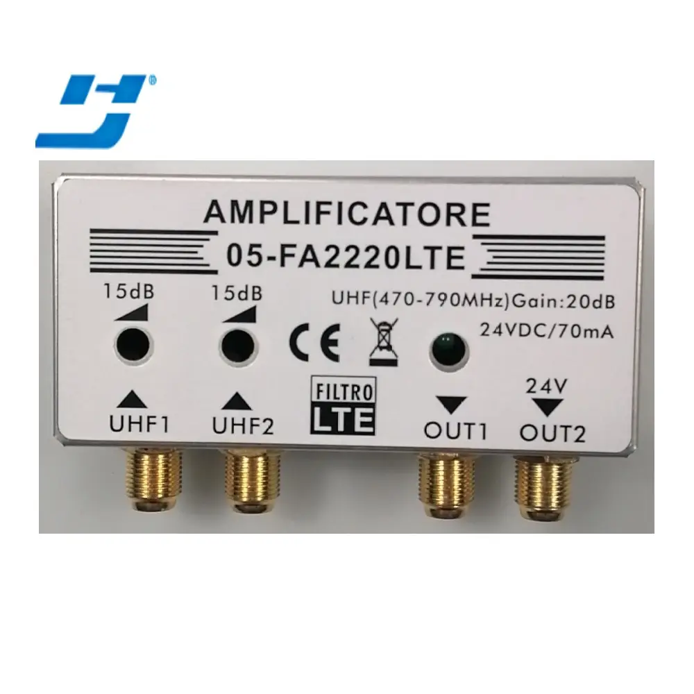 470-790M Hz 2-Port Kabel TV/Antena/HDTV/Internet Sinyal Digital Penguat/Booster/Amplicatdor/Digunakan Amplifie dengan Pasif Kembali