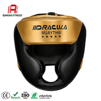 Casque de boxe personnalisé en cuir PU avec logo, protection de tête et visage pour l'entraînement MMA, Muay Thai, Kickboxing – Vente en gros
