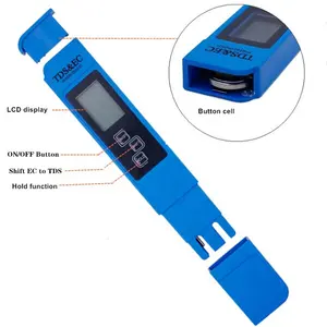 Blanco/Color azul medidor de TDS ce de agua, medidor de prueba de calidad de la pluma de agua potable Detector de agua TDS PPM de