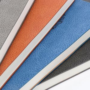 Carnet de notes professionnel A5 en cuir PU, couverture rigide, porte-stylo épais, 100 feuilles, reliure cousue, logo personnalisé, pour le bureau - Product Image 2