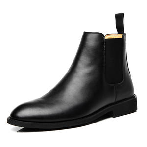 Botas de Moda para Hombre, Botas Chelsea de Piel Vacuna con Punta Puntiaguda, Antideslizantes y Resistentes al Desgaste, Zapatos de Moda, Botas de Cuero Elegantes - Product Image 6