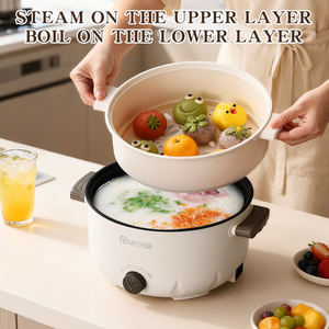 หม้อไฟฟ้าอเนกประสงค์แบบพกพา ขนาดเล็ก 3 ลิตร พร้อมซึ้งนึ่ง  ควบคุมด้วยระบบกลไก  ไม่ติดกระทะ  ลดราคาพิเศษ - Product Image 2