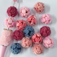 Perles en argile en forme de rose lumineuse avec strass brillants, perles en vrac pour la fabrication de stylos perlés et de bijoux
