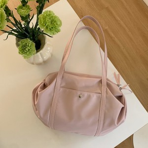 Bolsa de yoga de nailon de gran capacidad, impermeable, con cierre de cremallera, bolso de hombro para viajes y uso diario, negro y rosa - Product Image 3