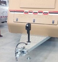 Cric électrique OEM 3500 lbs pour remorque de camping-car, cric de remorquage 12 V CC pour camping-car avec lumière LED, kit d'outils de levage