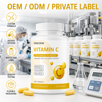 Capsules de Vitamine C Complexe à Marque Blanche OEM pour le Bien-être Immunitaire Quotidien, 120 Comprimés, Fabricant de Suppléments