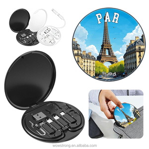 2025 <span class=keywords><strong>France</strong></span> Tour Eiffel Voyage Chargeur Kit Multi Fonction Chargeur Cas Téléphone Titulaire Plateau Éjecter Pin Données Câble Ensemble Boîte De Rangement - Product Image 2